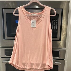 JODIFL Light Pink Ribbed Tank Top